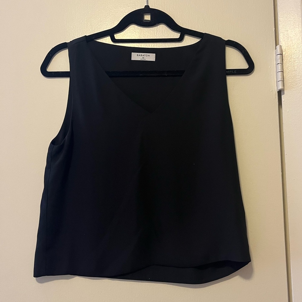 Aritzia Babaton Black Sleeveless Top